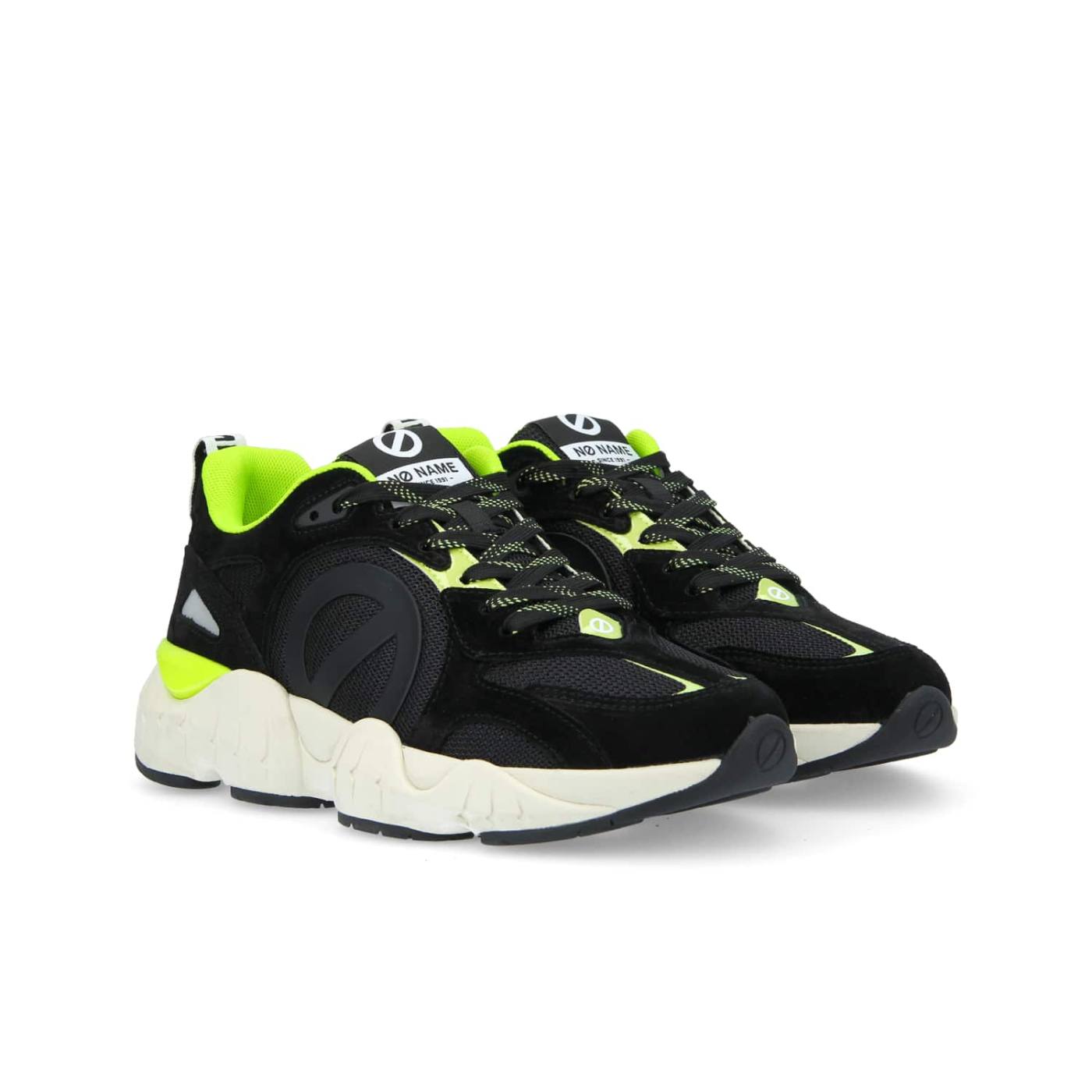 KRAZEE RUNNER UOMO - CAMOSCIO/REC.KNIT - NERO/GIALLO